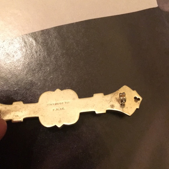 Antique 10k 1 -20 GF top brooch by F.M.CO - Picture 3 of 7